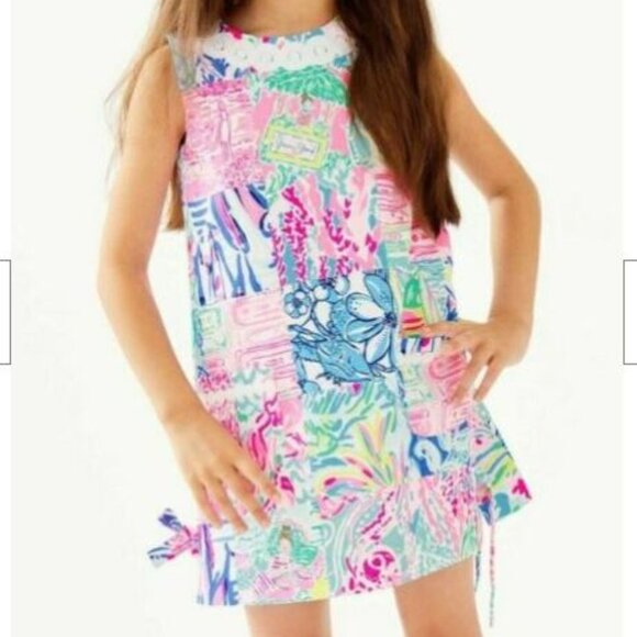 Lilly Pulitzer Other - Lilly Pulitzer GIRLS CLASSIC SHIFT DRESS  Multi Pop Up Summer Remix size 7 & 10